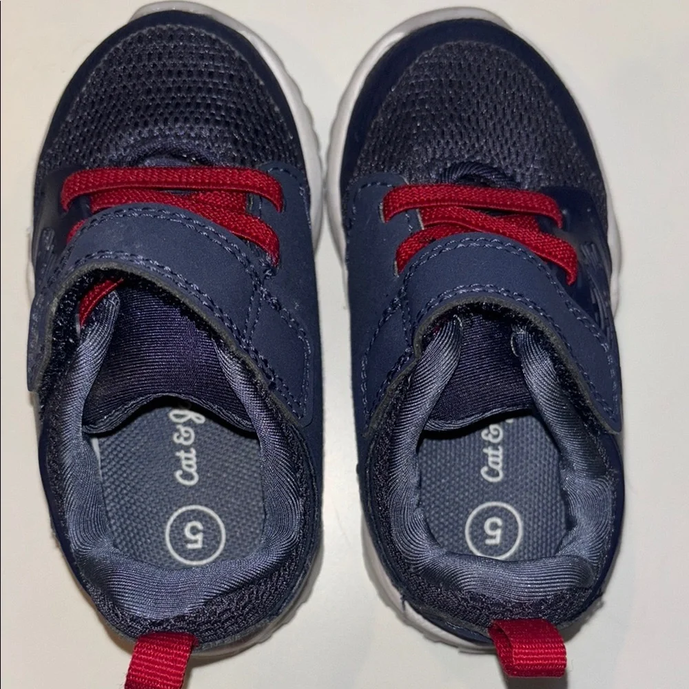 Cat & Jack Blue and Red Baby Boy Sneaker 2PR Bundle 5/6 NWT